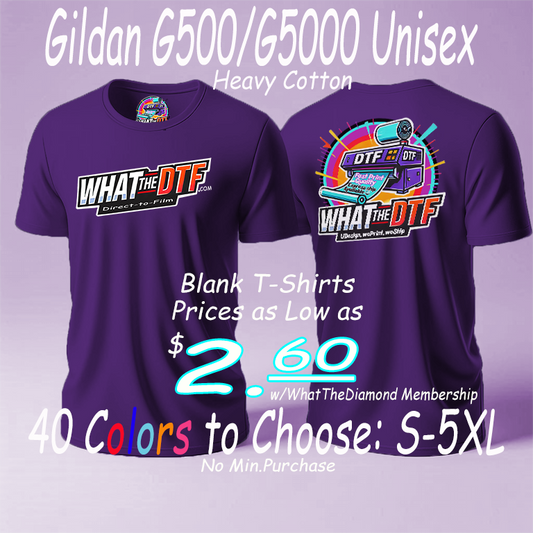 Gildan G500 G5000 Adult Unisex Men or Women Heavy Cotton T-Shirt