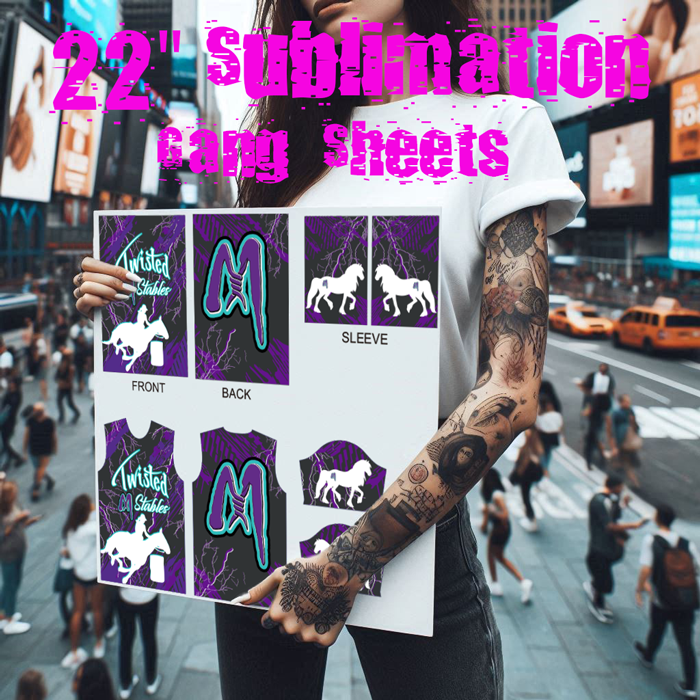 Custom Dye Sublimation Gang Sheets – Vibrant, Durable Prints for Polyester Apparel & Promotional Items in Houston & Across the USA